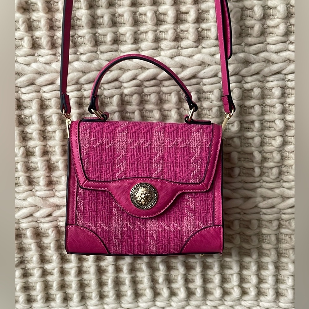 Aldo Pink Tweed  Satchel Handbag New With out tag